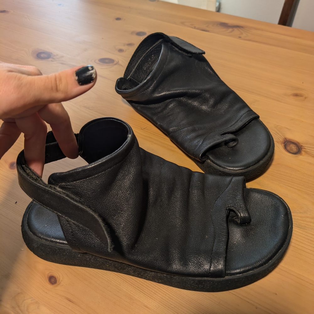 Black Open-Toe Sandals